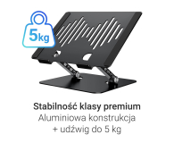 Silver Monkey Aluminiowa podstawka pod laptopa Ergo Fix - 1479558 - zdjęcie 3